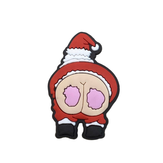 18+ Booty - Santa Clause Shows Booty Christmas Character Shoe Charm