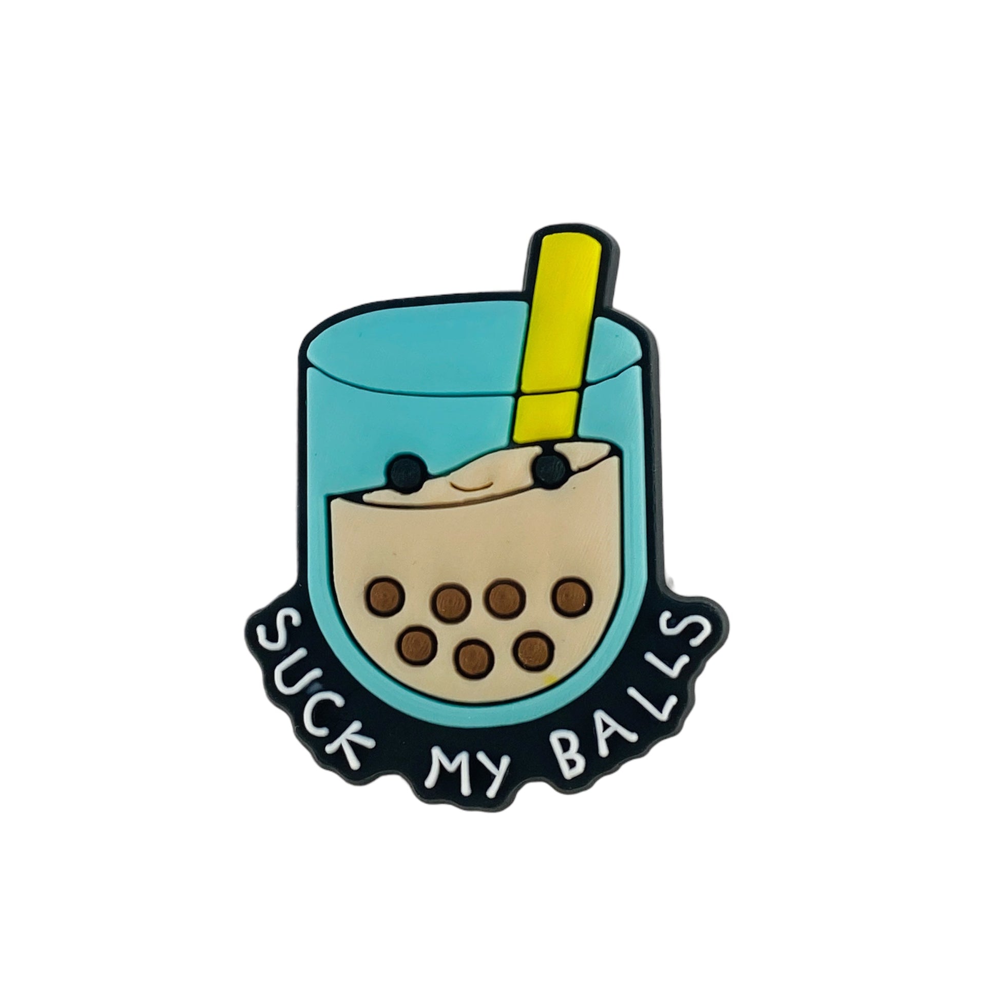 18+ Drinks - Suck My Balls Boba Tea Shoe Charm