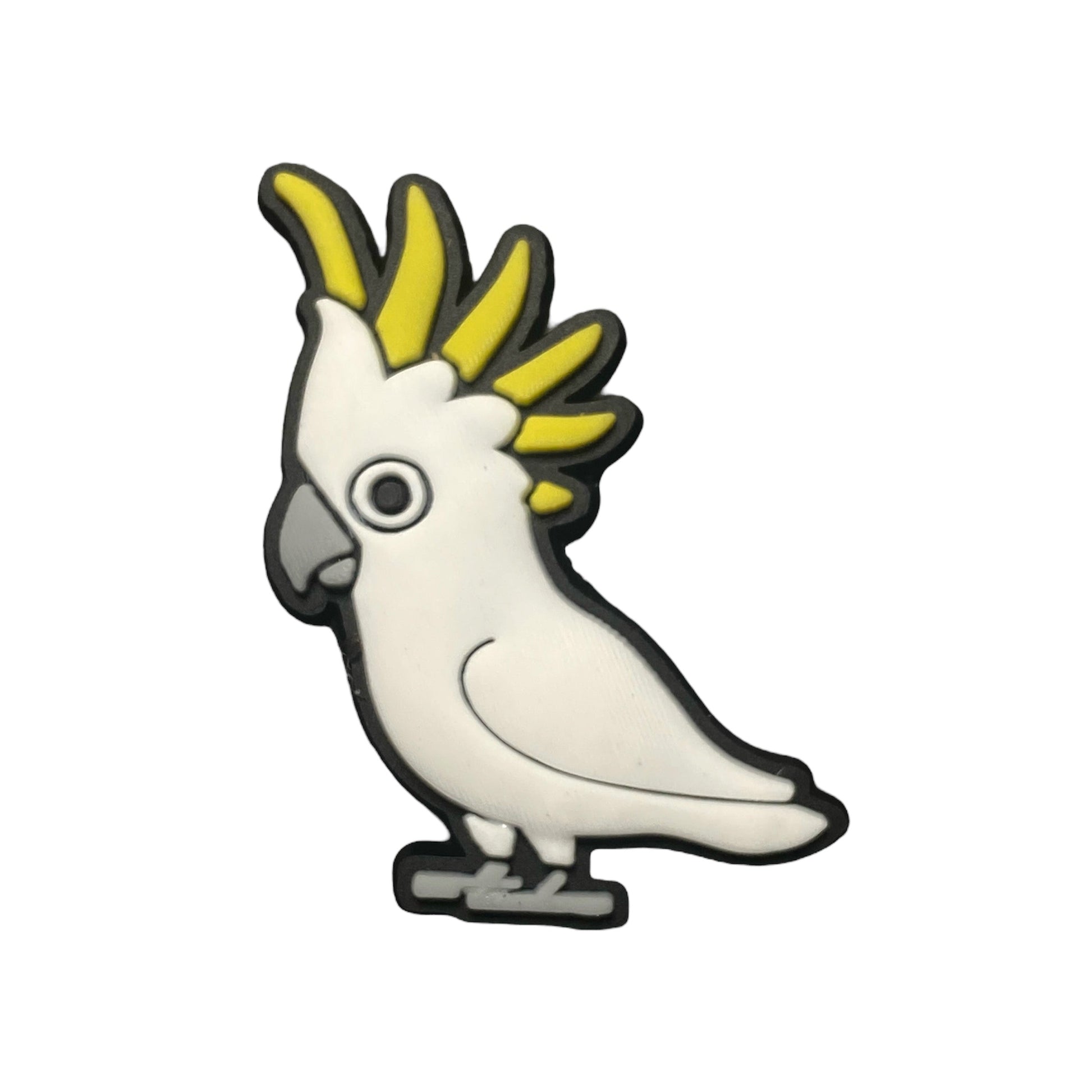 Animals - Bird - Australian Cockatoo White Shoe Charm