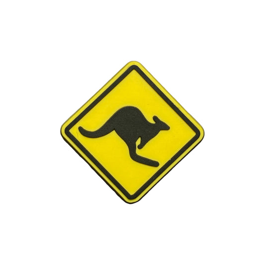 Travel - Australia - Kangaroo Crossing Road Sign Shoe Charm