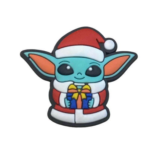 Christmas - Baby Yoda with a Christmas Hat Character Shoe Charm