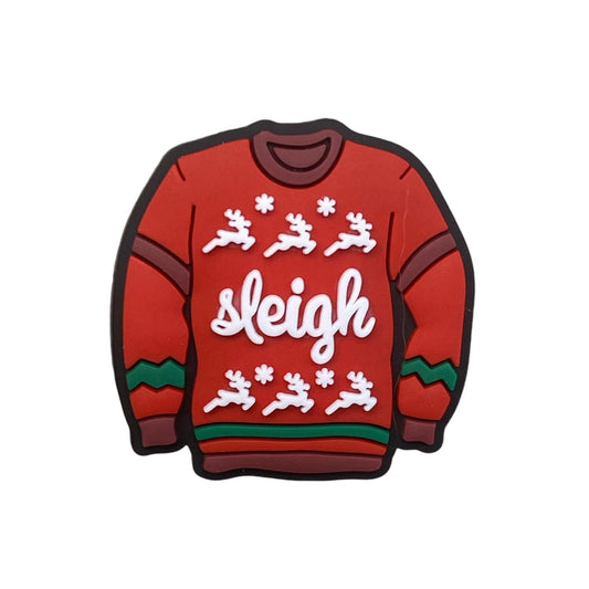 Christmas - Sleigh Ugly Christmas Sweater Shoe Charm