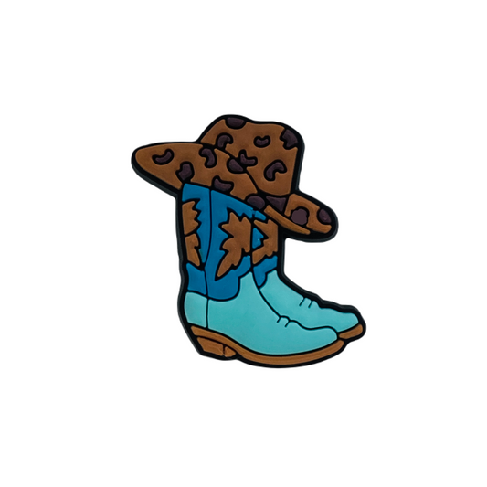 Country - Cowboy Boots Blue and Cowboy Hat Shoe Charm