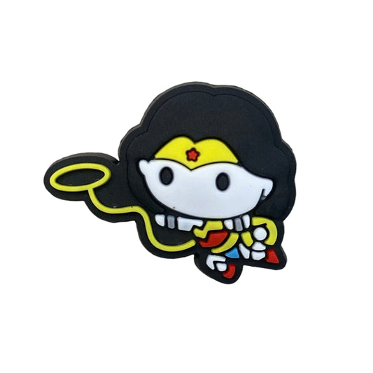 Movies - DC - Wonder Woman - Wonder Woman Flying with Golden Lasso Superhero Character Shoe Charm