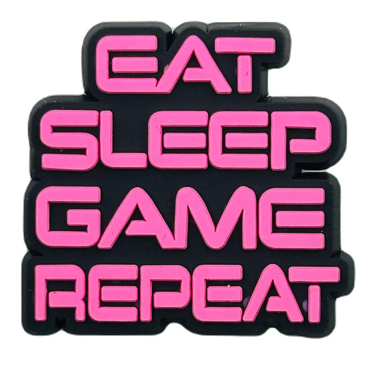 Gaming - Eat Sleep Game Repeat Shoe Charm