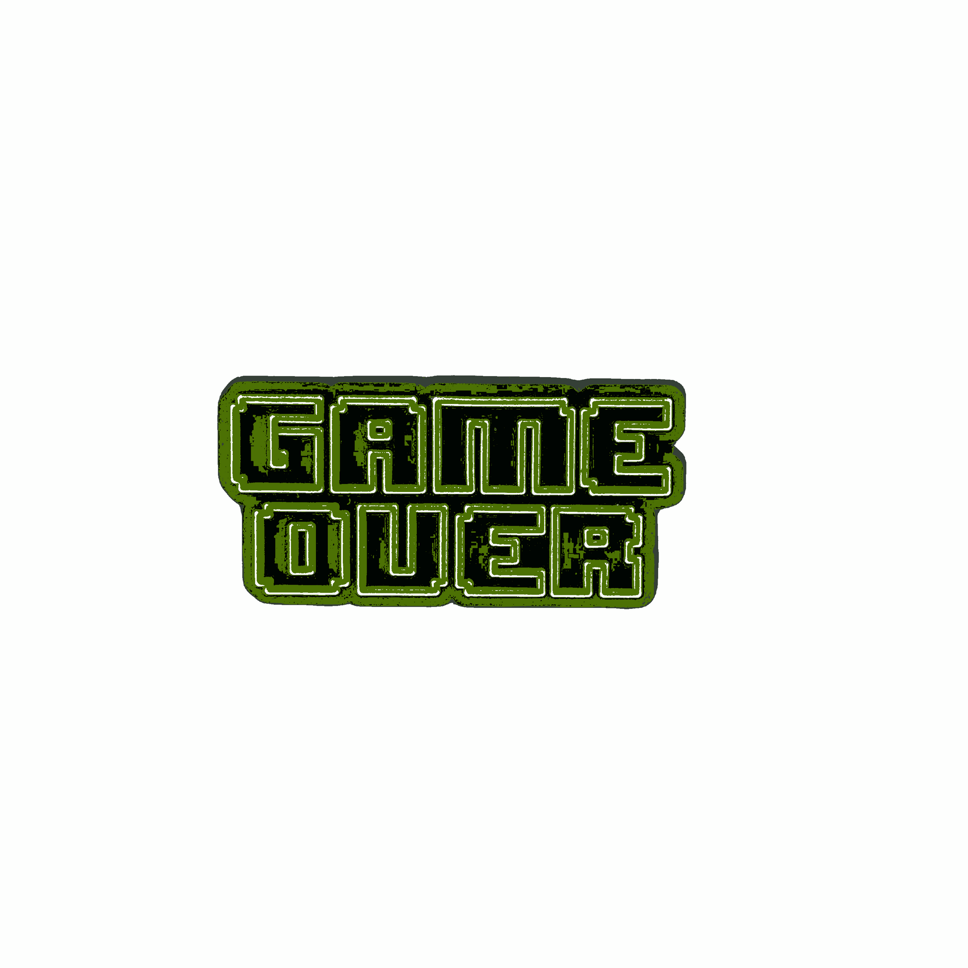 Gaming - Green Retro Game Over Shoe Charm