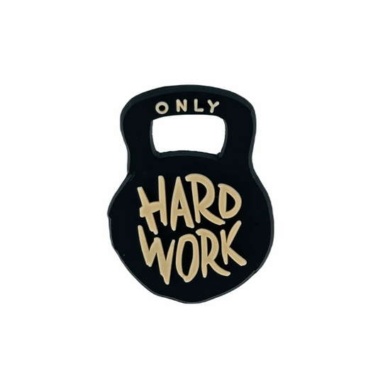 Gym - Hard Work Kettlebell Shoe Charm