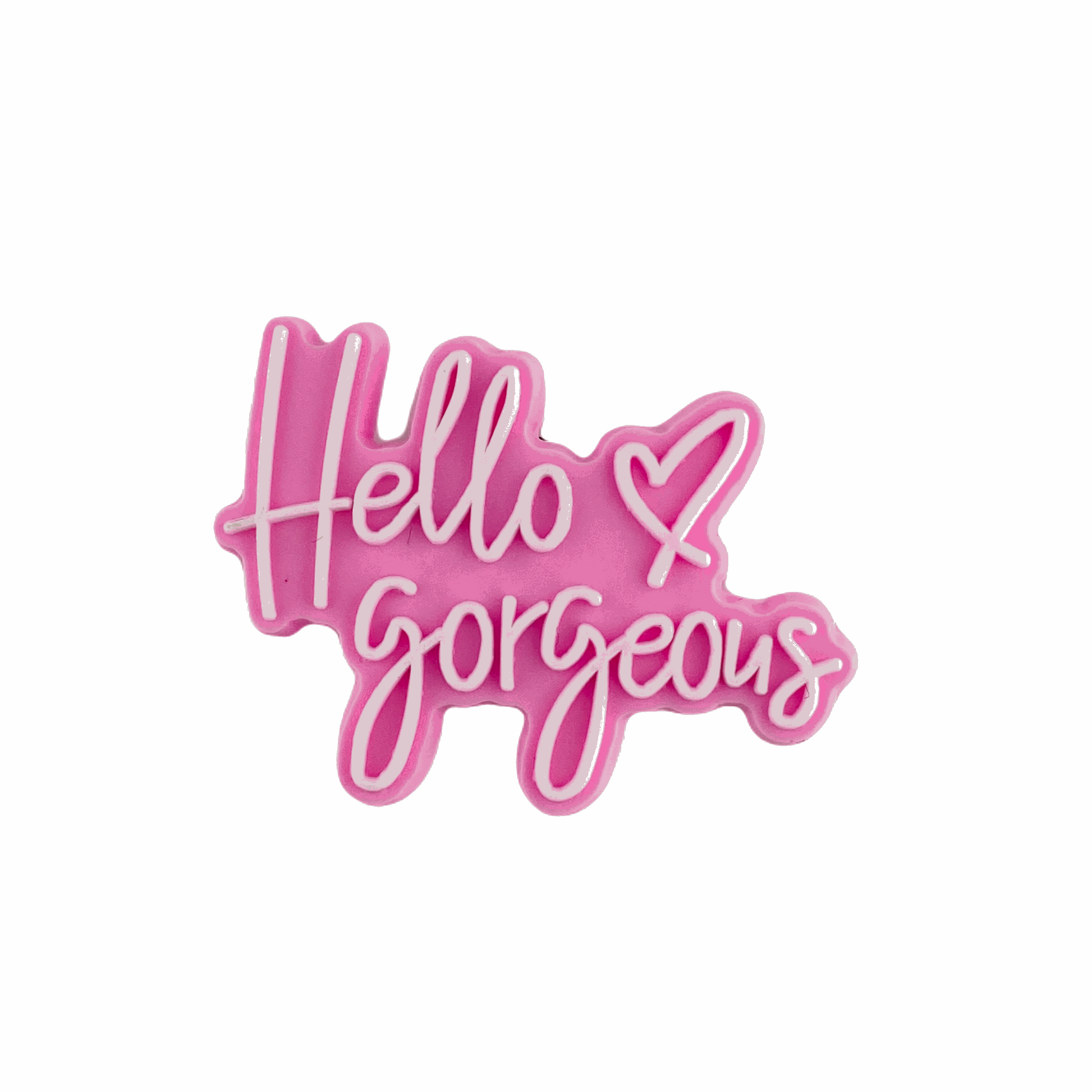 Pink Hello Gorgeous Shoe Charm