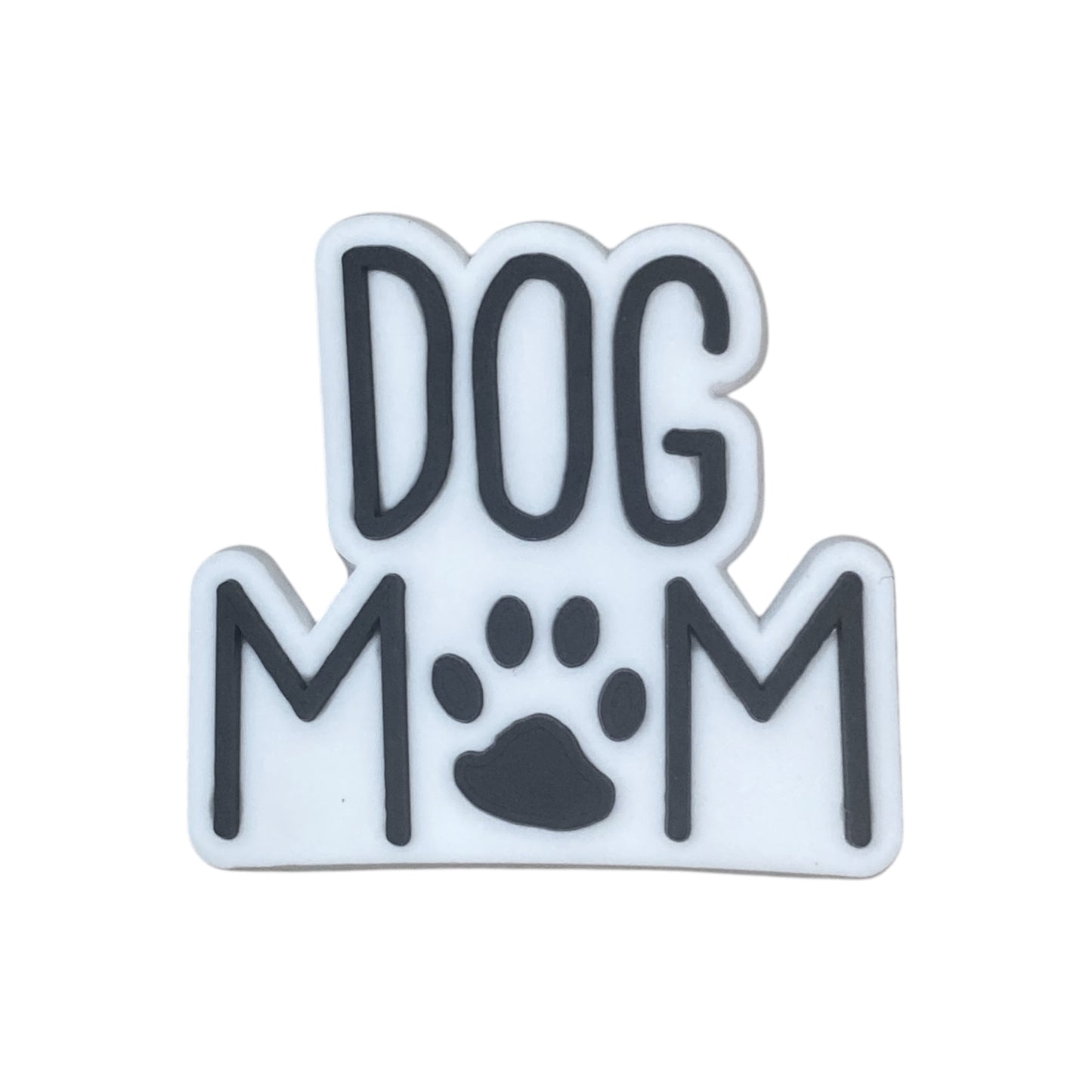 Dogs - Dog Mom with Paw Print Shoe Charm