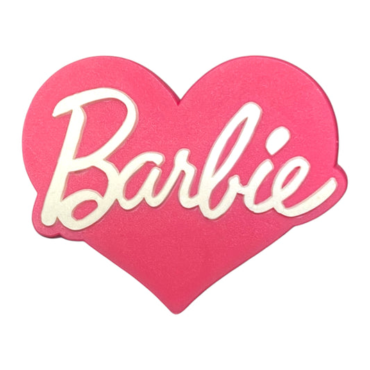 Movies - Barbie - Pink Heart with Title Shoe Charm