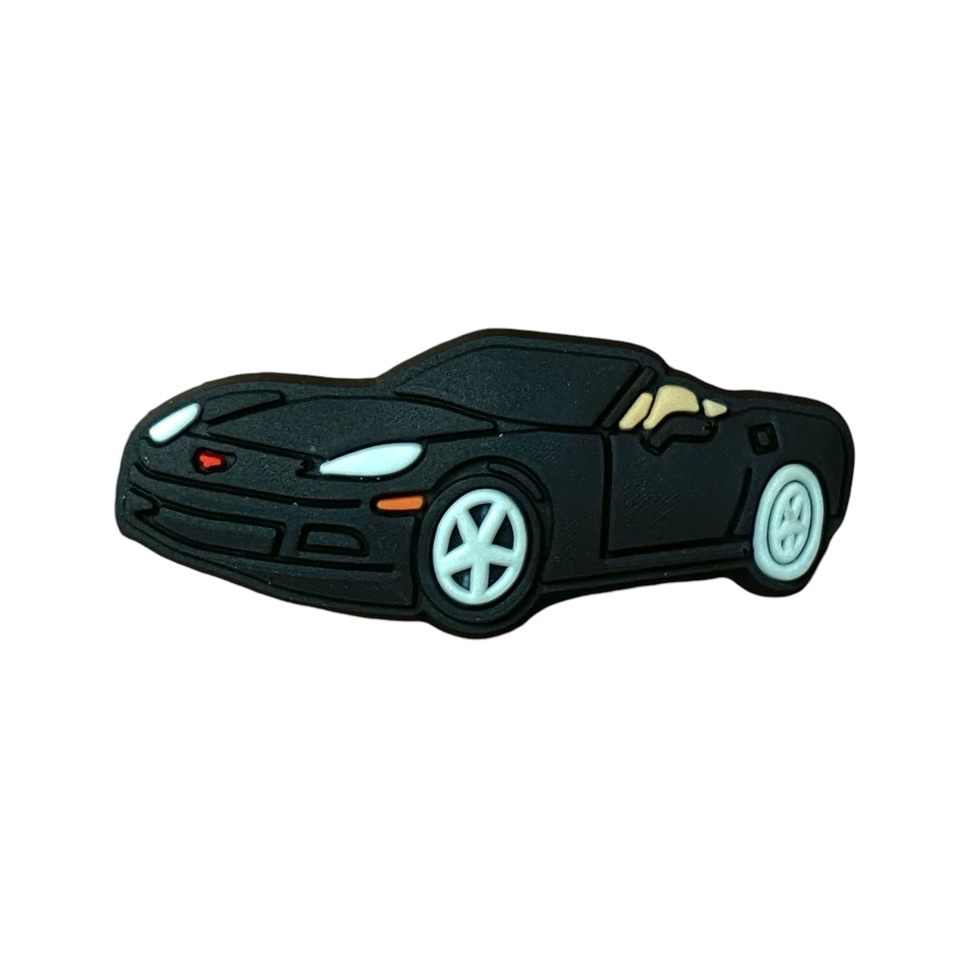 Cars - Porche 911 Convertible Black Car Shoe Charm