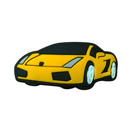 Cars - Lamborghini Yellow Car Shoe Charm