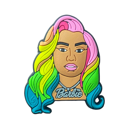 Celebrities - Singer - Nicki Minaj Rainbow Hair Barbie Shoe Charm