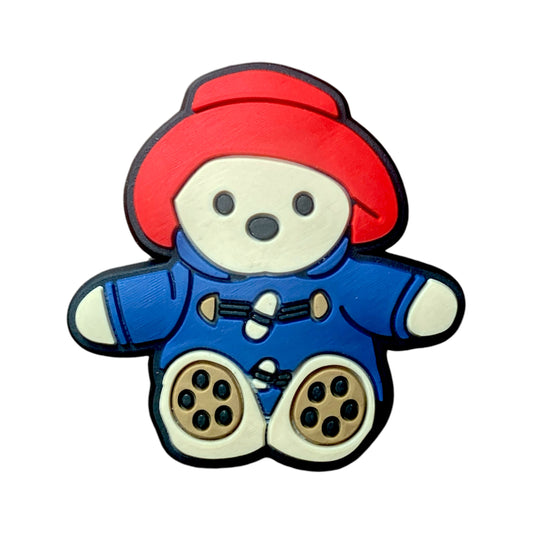 Movies - Paddington - British Paddington Bear In Blue Coat and Red Hat Cute Character Shoe Charm