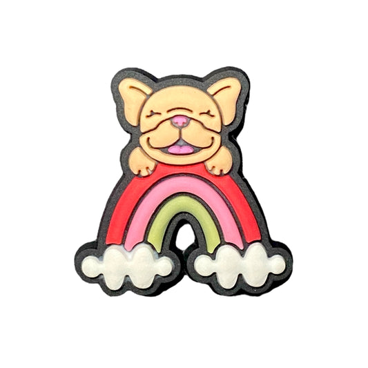 Dogs - Pug Sitting on a Rainbow Cute Shoe Charm