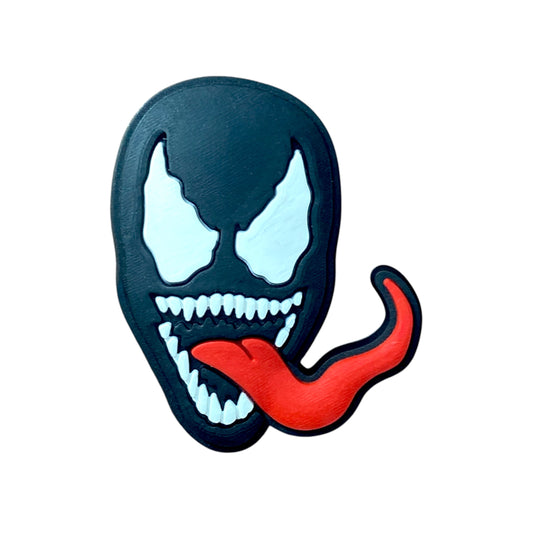 Movies - Marvel - Venom - Venom Black With Tongue Out Face Shoe Charm