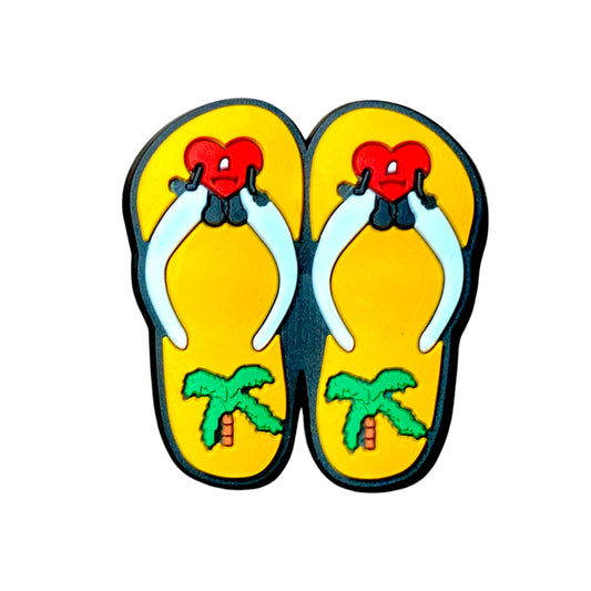 Travel - Flip Flops Thongs Jandals Tropical Yellow Shoe Charm