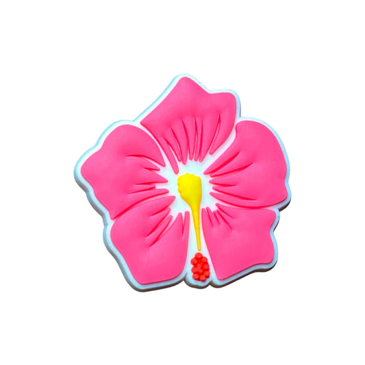 Random - Hibiscus Flower Pink Shoe Charm