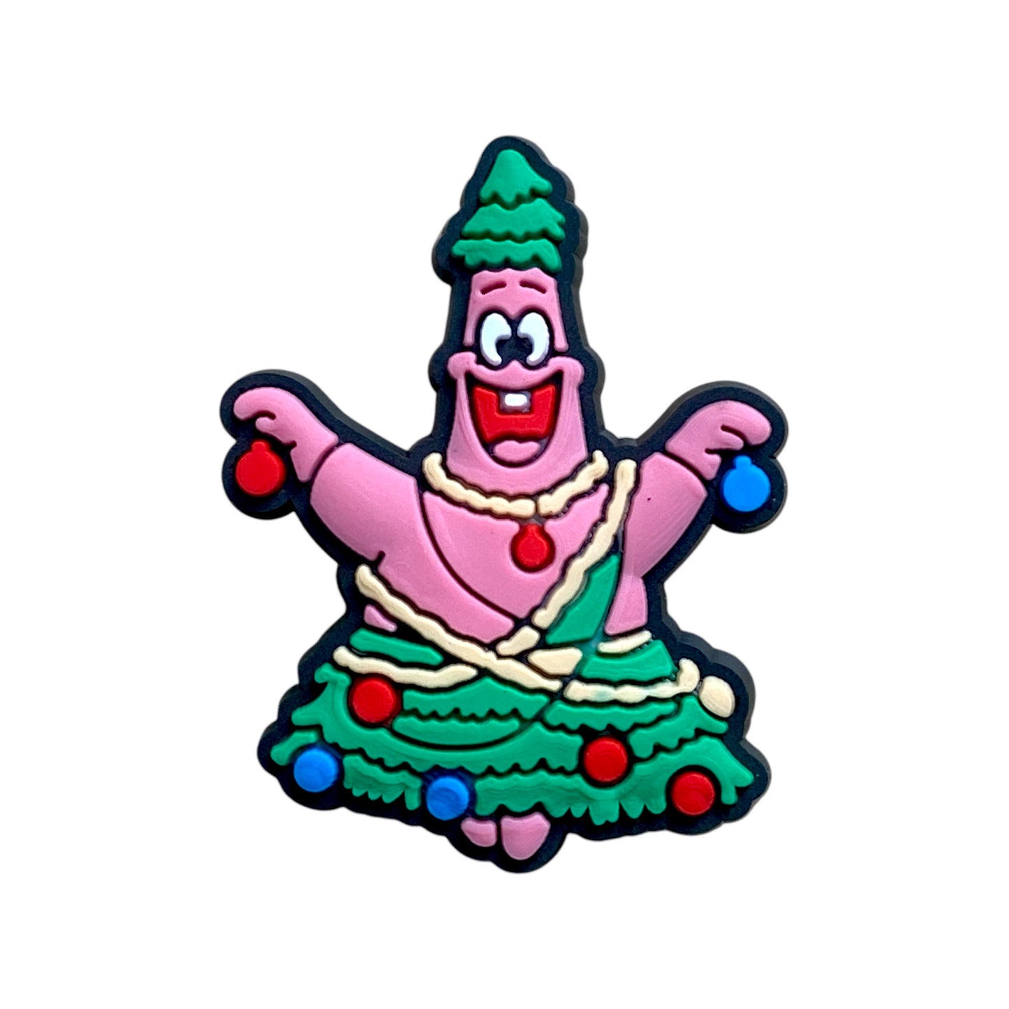 Christmas - Patrick Star Dressed as a Christmas Tree Shoe Charm