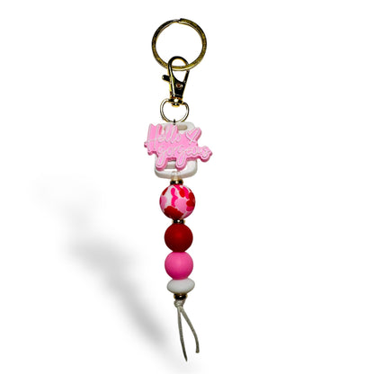 Keychain - Print & Charm Collection Pink Hues