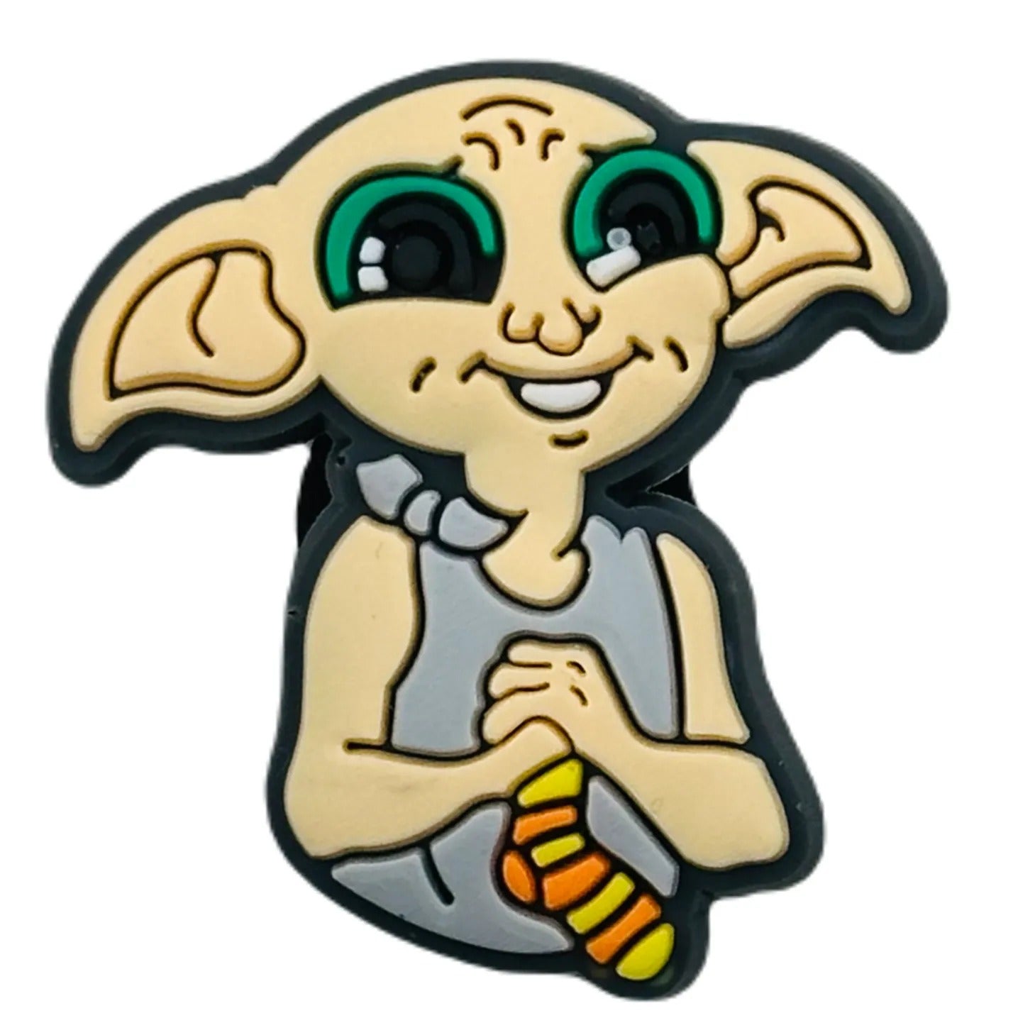 Movies - Harry Potter - Dobby Holding a Sock and Smiling Character Shoe Charm