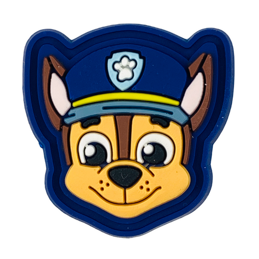 TV - Paw Patrol - Chase Dog Character Face Shoe Charm