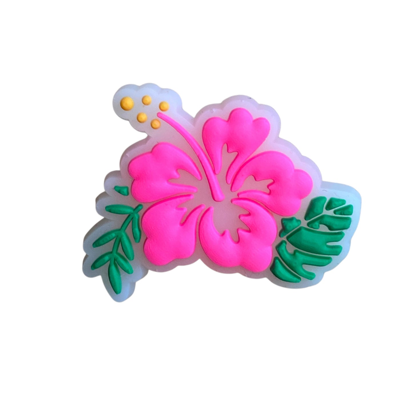 Random - Hibiscus Flower Hot Pink Shoe Charm