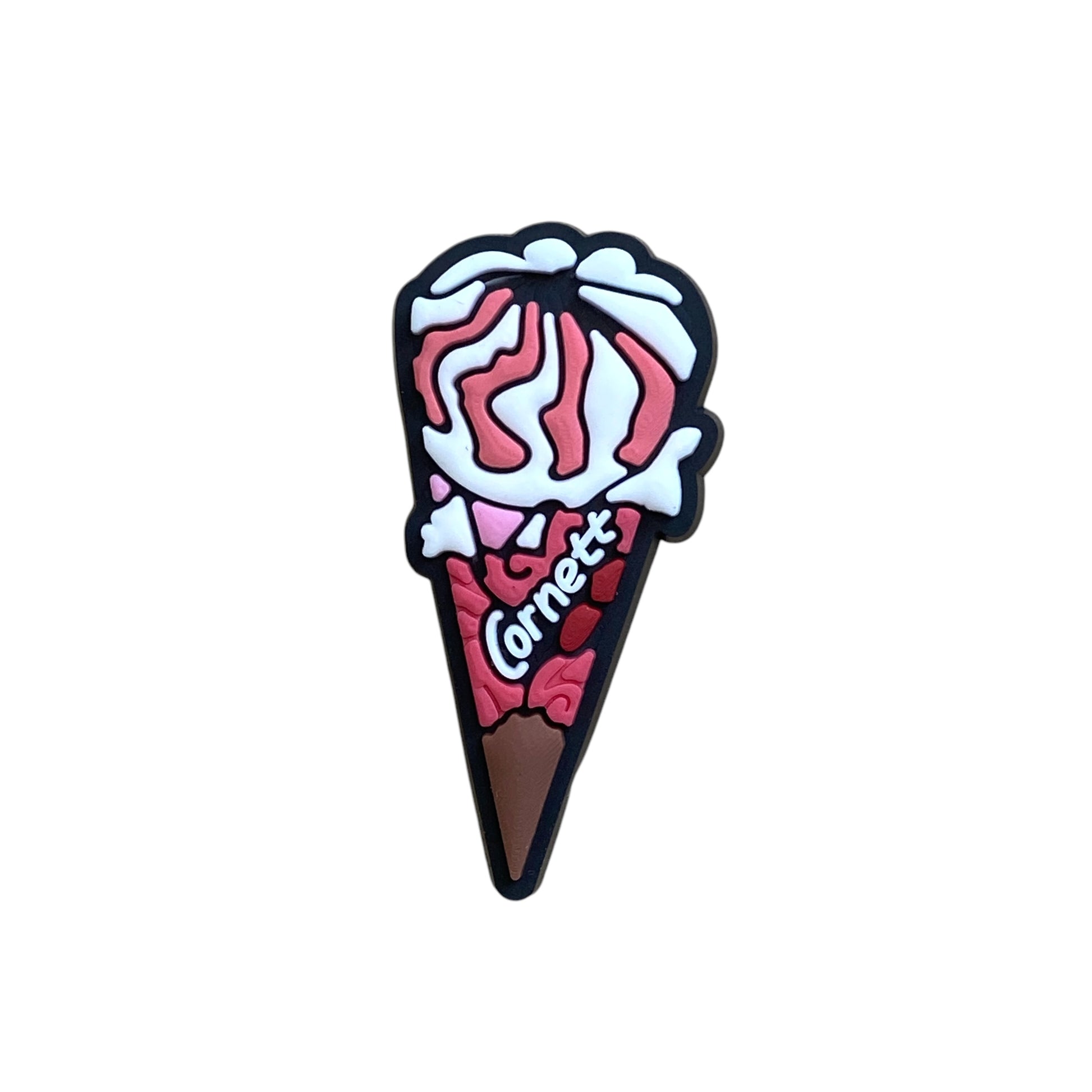 Food - Ice Cream Cornetto Strawberry Flavoured Pink Shoe Charm