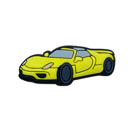 Cars - Ferrari Yellow Sports Car Shoe Charm