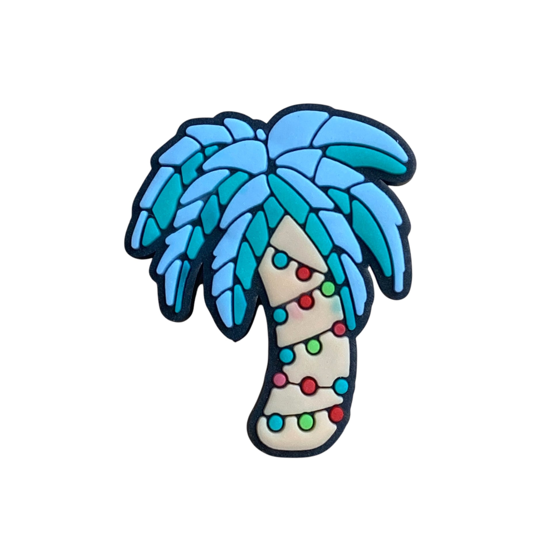 Random - Palm Tree With Fairy Lights On Beach Shoe Charm