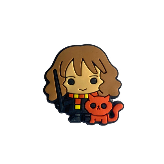 Movies - Harry Potter - Hermoine Grangers With Her Cat Character Shoe Charm