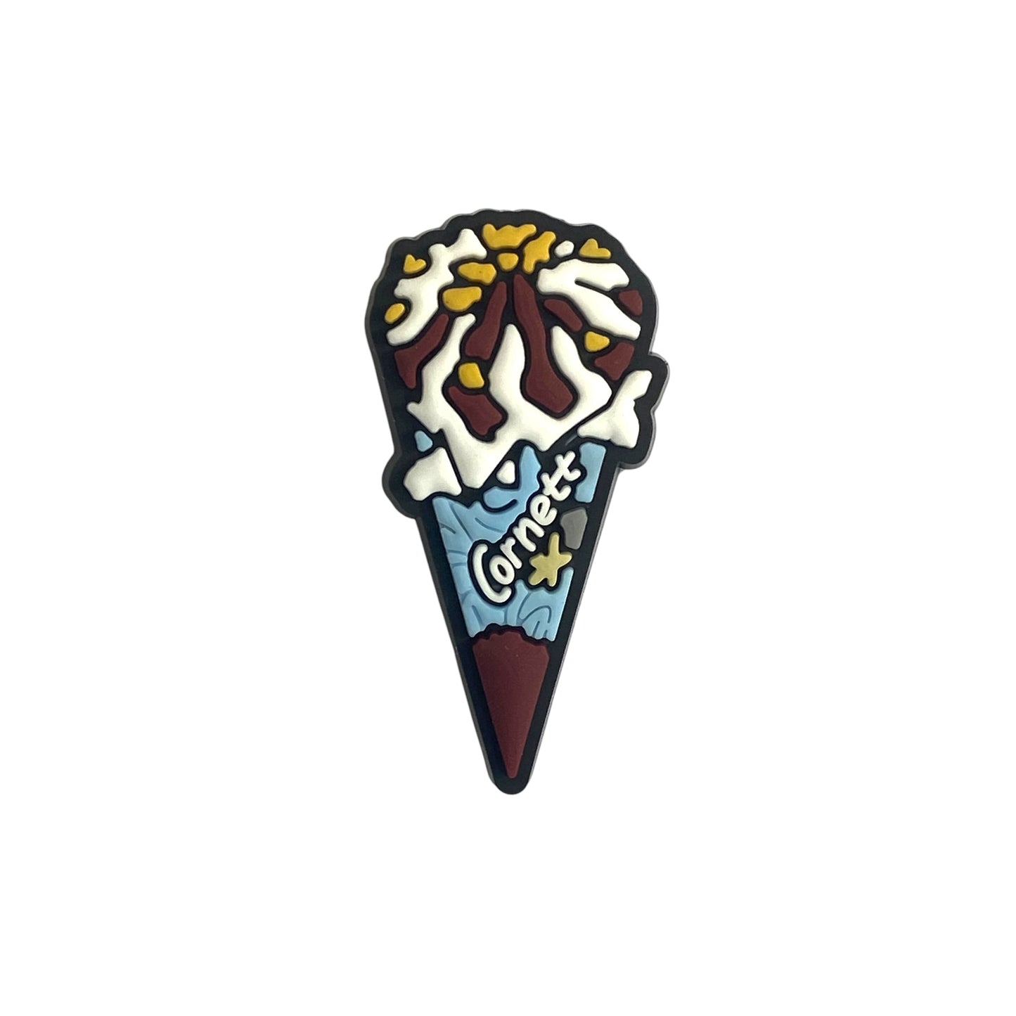 Food - Ice Cream Cornetto Chocolate Flavoured Blue Shoe Charm