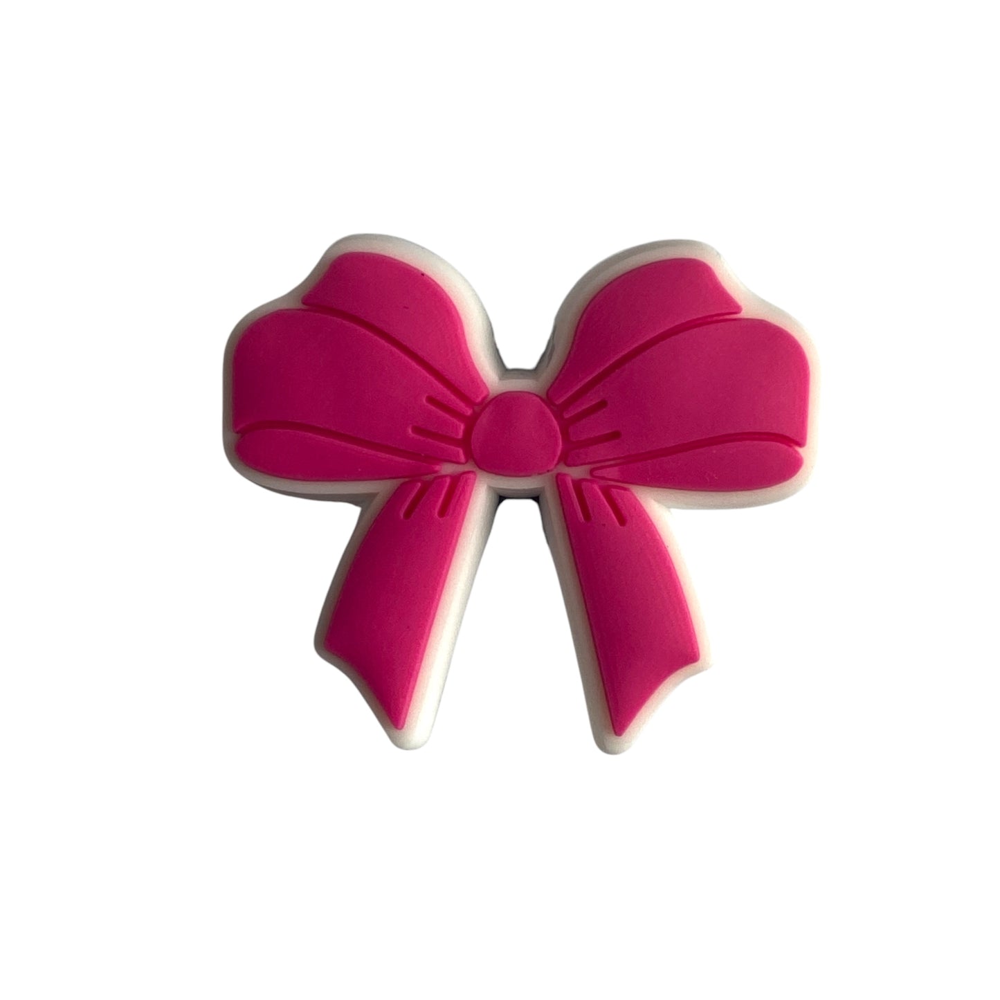 Random - Bow Hot Pink Shoe Charm