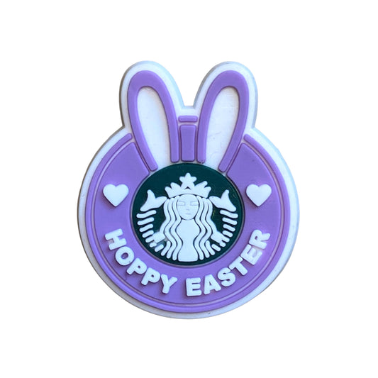 Easter - Happy Easter Starbucks in Bunny Ears Shoe Charm