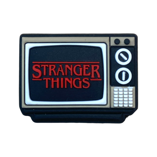 TV - Stranger Things - Stranger Things Title on Vintage TV Shoe Charm