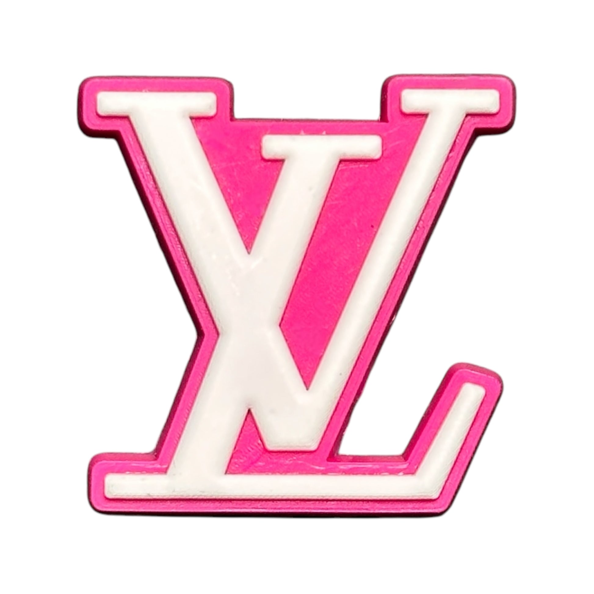 Brands - Louis Vuitton LV Logo Hot Pink Shoe Charm