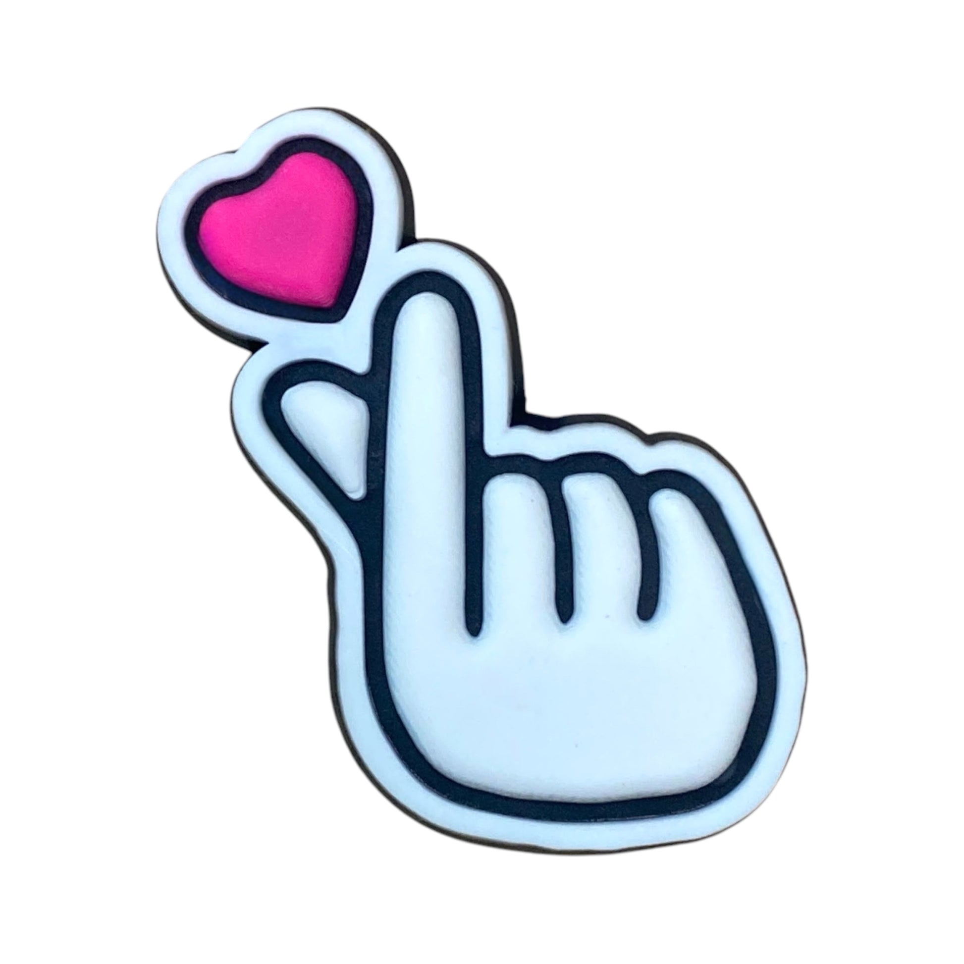 Random - Finger Heart Love Emoji Shoe Charm
