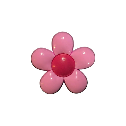 Pink Glossy Flower Shoe Charm