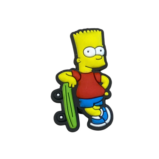 TV - The Simpsons - Bart Simpson with Skateboard Character Shoe Charm