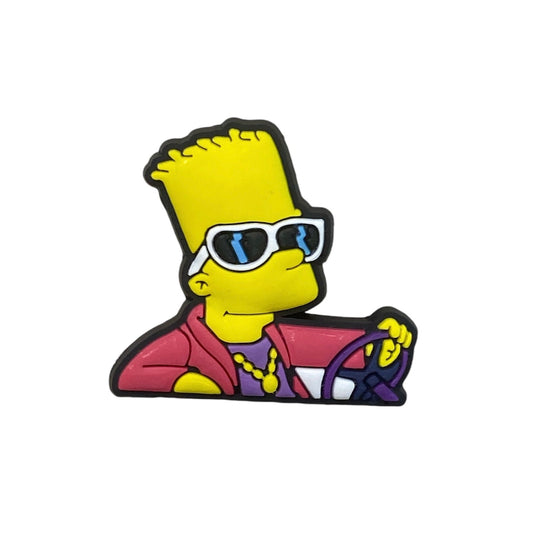 TV - The Simpsons - Gangsta Bart Simpson Driving Character Shoe Charm