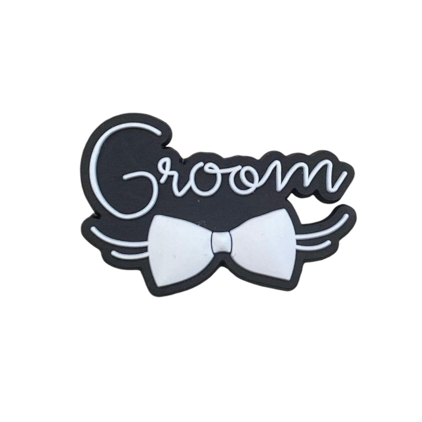 Wedding - Groom Title with Bow Shoe Charm