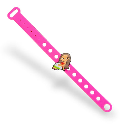 Wrist Band For Charms - Adult Size Pink Adjustable Band